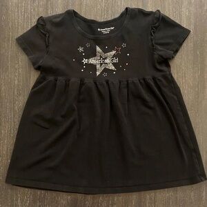 American Girl Black Dress with Star Pattern